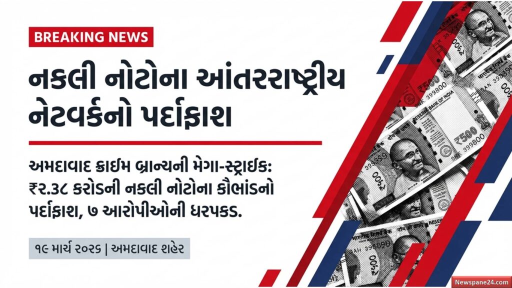 ક્રાઈમ બ્રાંચ : સુરતથી અમદાવાદ સુધી ફેલાયેલું નકલી નોટોનું નેટવર્ક ધ્વસ્ત : ₹2.38 કરોડની નોટો સાથે 7 ઝડપાયા 41 ક્રાઈમ બ્રાંચ