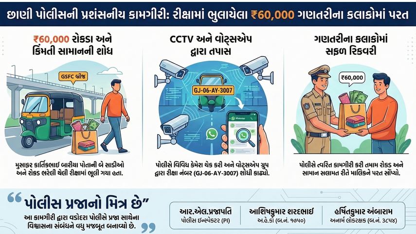 વડોદર પોલીસ ની કામગરી