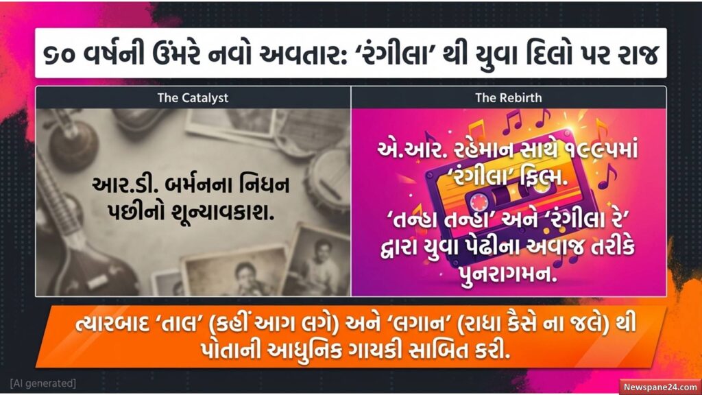 આશા ભોંસલે : અવાજની દુનિયાનો એક જાદુઈ યુગ આથમ્યો: આશા તાઈનું 92 વર્ષની વયે દુઃખદ નિધન 57 આશા ભોંસલે