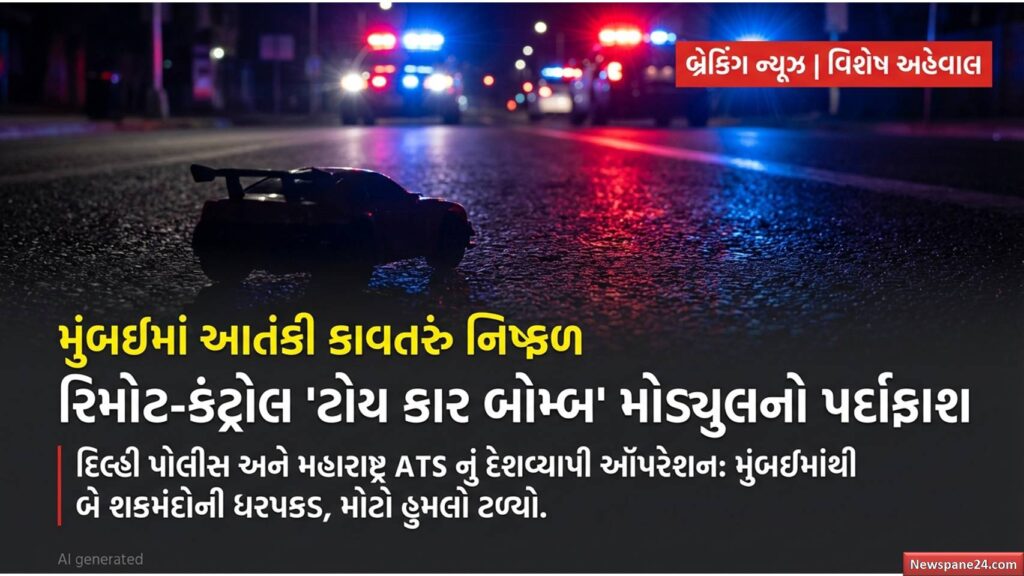 મુંબઈ : રમકડાની કારથી બ્લાસ્ટ કરવાનું ભયાનક કાવતરું: દિલ્હી પોલીસ અને ATS એ બે આતંકી ઝડપી લીધા 41 M FE