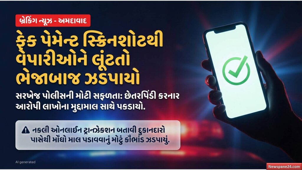 સરખેજ પોલીસ : ઓનલાઈન ટ્રાન્જેક્શનના નકલી સ્ક્રીનશોટથી છેતરતા ૨૩ વર્ષના 'રાજ'ને સરખેજ પોલીસે દબોચ્યો 41 Sarkhejj Police