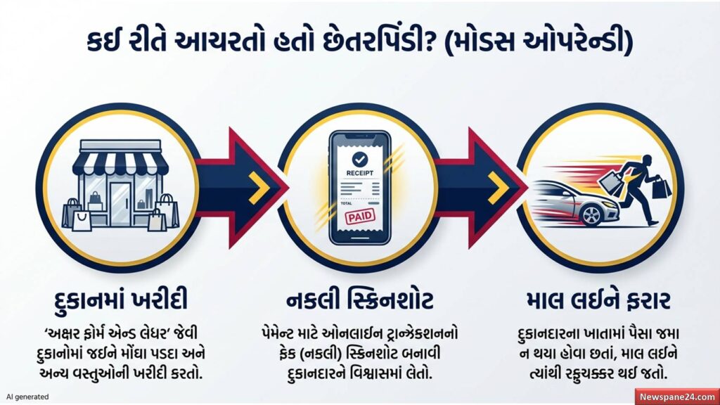 સરખેજ પોલીસ : ઓનલાઈન ટ્રાન્જેક્શનના નકલી સ્ક્રીનશોટથી છેતરતા ૨૩ વર્ષના 'રાજ'ને સરખેજ પોલીસે દબોચ્યો 47 સરખેજ પોલીસ