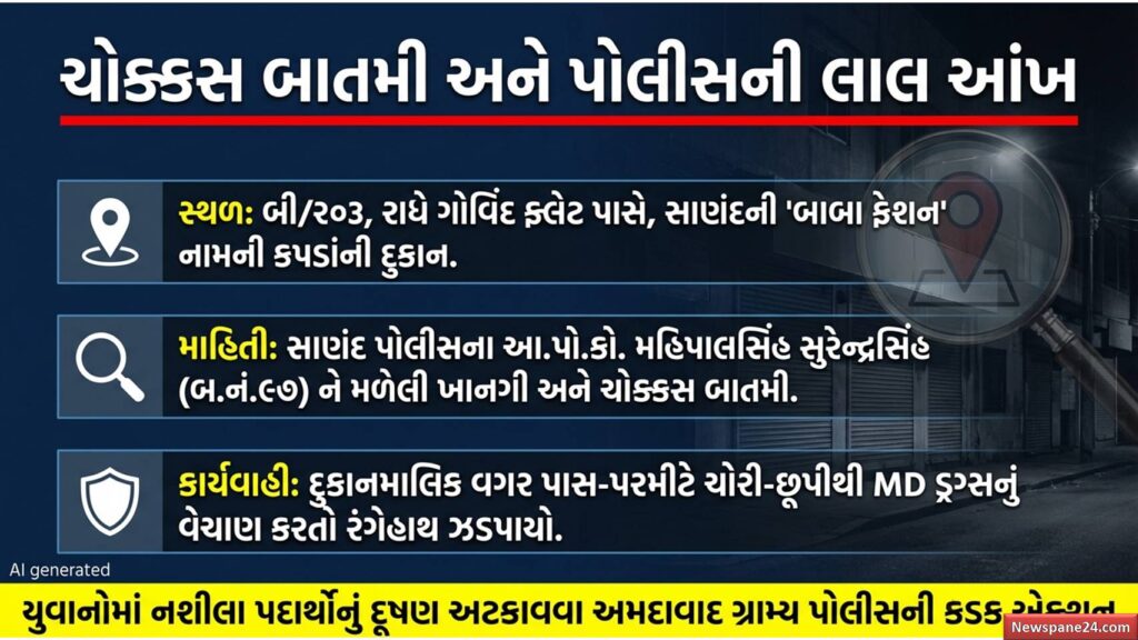 સાણંદ પોલીસ : ‘બાબા ફેશન’ ના ઓઠે ડ્રગ્સનું કાળું બજાર: પોલીસે ‘લવલી’ સહિત ૪ આરોપીઓને દબોચ્યા 51 સાણંદ પોલીસ