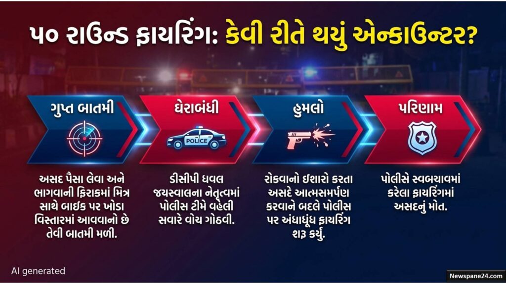 એન્કાઉન્ટર : ‘બકરો હલાલ થતો જોયો છે?’ કહી સુર્યાની હત્યા કરનાર અસદ ઠાર મરાયો 43 એન્કાઉન્ટર