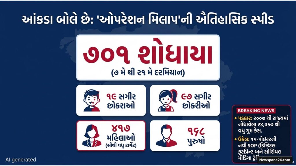 ઓપરેશન મિલાપ : ૨૦૦૭થી ગુમ થયેલા ૨૪,૦૦૦થી વધુ લોકોની શોધમાં ગુજરાત પોલીસનો 'મેગા એક્શન પ્લાન' 50 ઓપરેશન મિલાપ