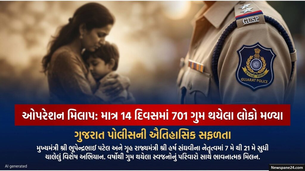 ઓપરેશન મિલાપ : ૨૦૦૭થી ગુમ થયેલા ૨૪,૦૦૦થી વધુ લોકોની શોધમાં ગુજરાત પોલીસનો 'મેગા એક્શન પ્લાન' 55 ઓપરેશન મિલાપ