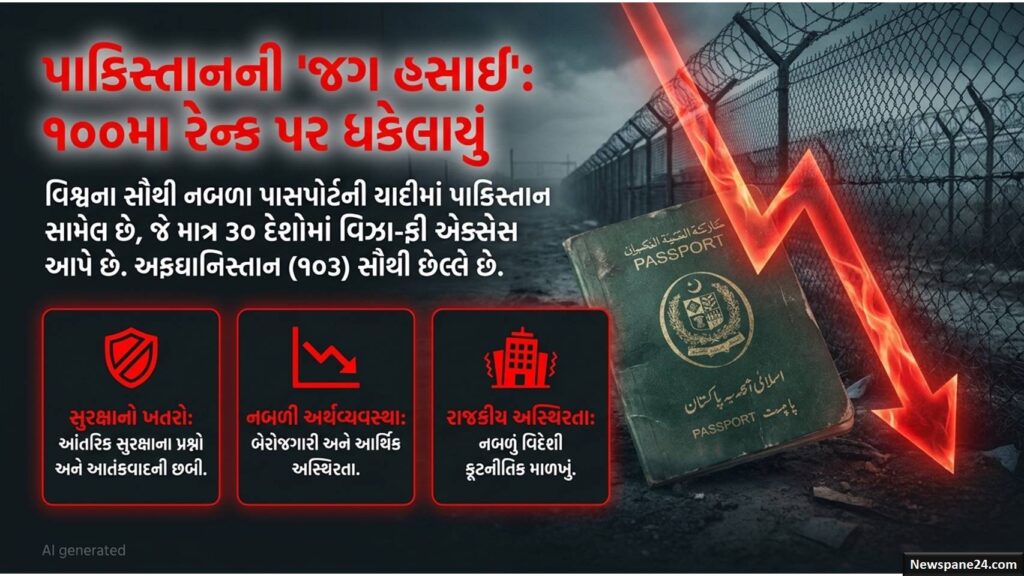 પાકિસ્તાનનો પાસપોર્ટ કેમ બન્યો દુનિયામાં 'પસ્તી' ? વિશ્વનો ચોથો સૌથી નબળો પાસપોર્ટ જાહેર 49 પાકિસ્તાન