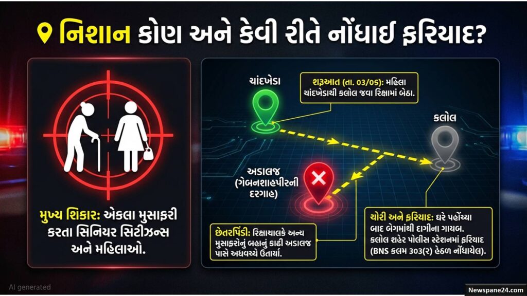 રિક્ષામાં નજર ચૂકવી ઘરેણાં ચોરતી દાણીલીમડાની ગેંગ ઝડપાઈ, ₹2.87 લાખનો મુદ્દામાલ જપ્ત 48 અમદાવાદ