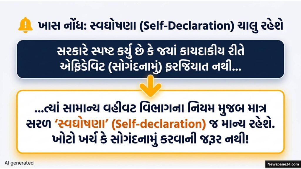 એફિડેવિટ : હવે આખા ગુજરાતમાં ચાલશે એક જ ‘યુનિવર્સલ એફિડેવિટ’ 50 એફિડેવિટ