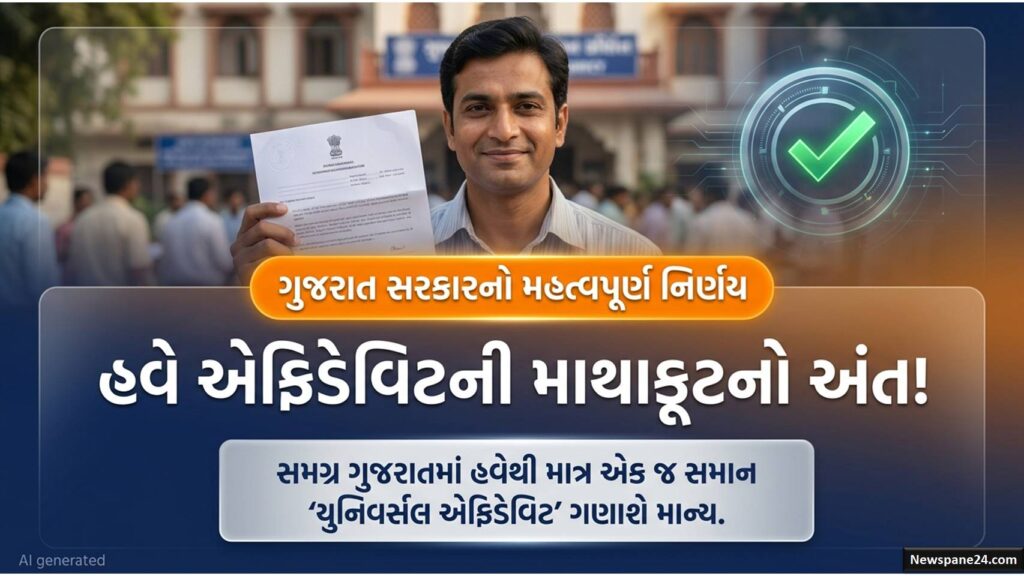 એફિડેવિટ : હવે આખા ગુજરાતમાં ચાલશે એક જ ‘યુનિવર્સલ એફિડેવિટ’ 49 Afidevit Gu