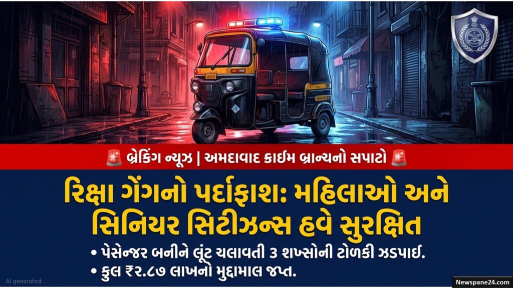 રિક્ષામાં નજર ચૂકવી ઘરેણાં ચોરતી દાણીલીમડાની ગેંગ ઝડપાઈ, ₹2.87 લાખનો મુદ્દામાલ જપ્ત 51 Ahme Rixa Gang