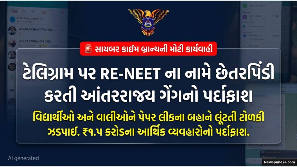 RE NEET : પેપરના નામે ખેલ: અમદાવાદ સાયબર ક્રાઈમે રાજસ્થાનના ઠગોને દબોચ્યા 45 Neet cheating