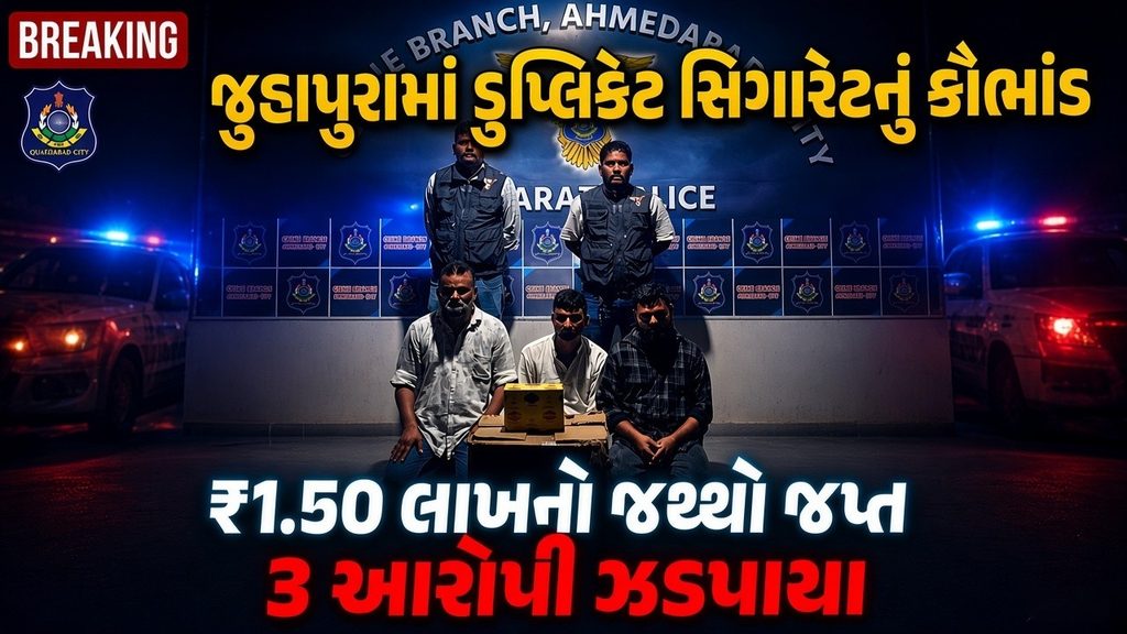 જુહાપુરામાં ડુપ્લિકેટ સિગારેટનું વેચાણ! ₹1.50 લાખનો જથ્થો જપ્ત, 3 આરોપી ઝડપાયા 41 Ahmedabad