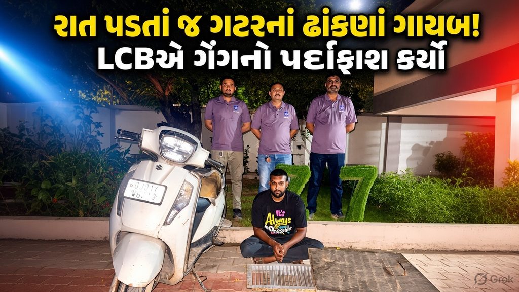 Ahmedabad : રાત્રિના અંધારામાં ગટરના ઢાંકણાં ચોરતી ગેગનો LCBએ કર્યો પર્દાફાશ 41 Ahmedabad
