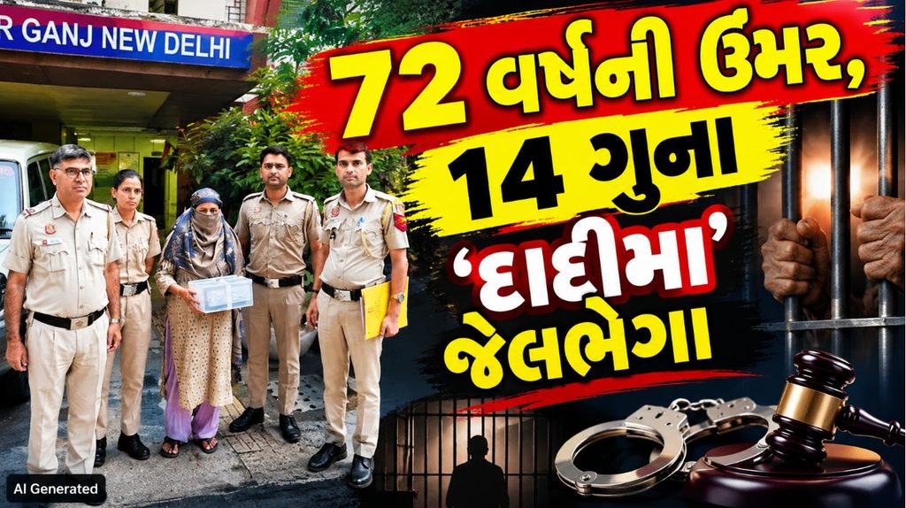 Delhi : દિલ્હીમાં 72 વર્ષની મહિલા ચોરીના આરોપમાં ઝડપાઈ, 14 કેસનો રેકોર્ડ 41 Delhi