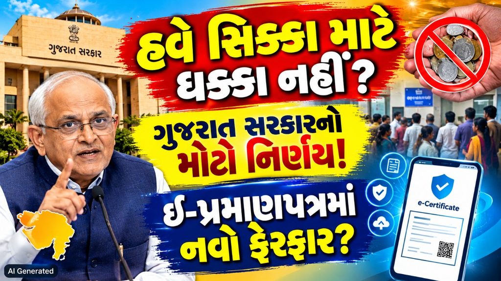 Gujarat : ઈ-પ્રમાણપત્રો પર હવે દેખાશે અધિકૃત Round Seal: ગુજરાત સરકારનો મોટો નિર્ણય 41 Gujarat
